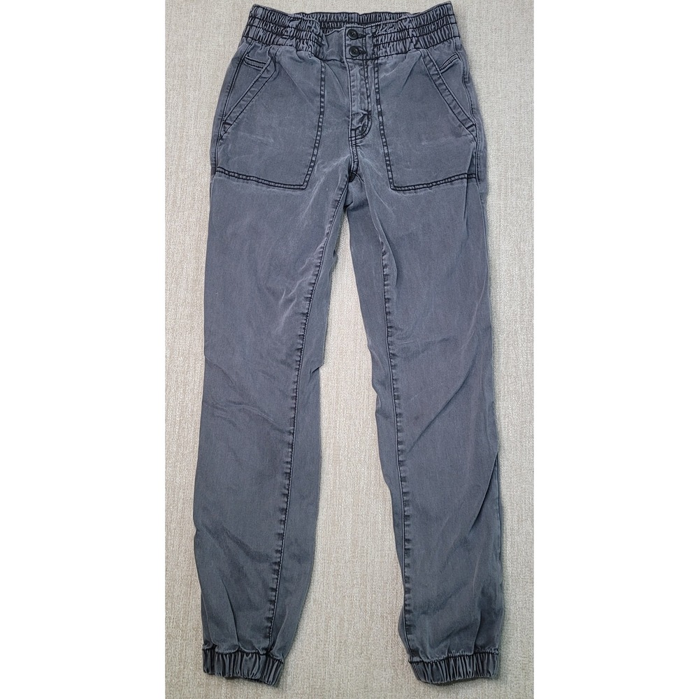 American Eagle Joggers Women 4 Grey Stretch Elastic Waist Utility Pockets Casual